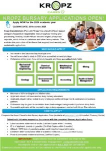 Kropz Bursaries Programme 2026